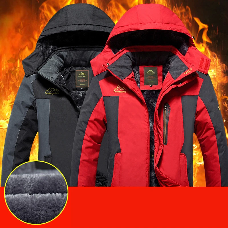 Зимняя мужская куртка 8XL 9XL плюс бархатная теплая парка пальто мужские куртки толстые ветрозащитные мужские куртки с капюшоном мужская верхняя одежда пальто