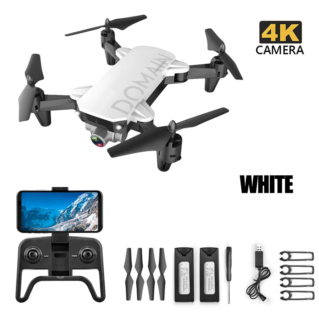 2,4 Ghz 4CH 4K Wi-Fi Высота Регулируемый угол камеры RC Квадрокоптер Дрон Забавные игрушки подарки - Цвет: Two Battery C