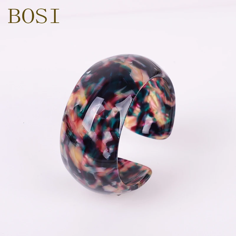 Bangle Bracelet Bohemian ZA Acrylic Leopard Print Resin Colorful For Women Punk Elegant Jewelry