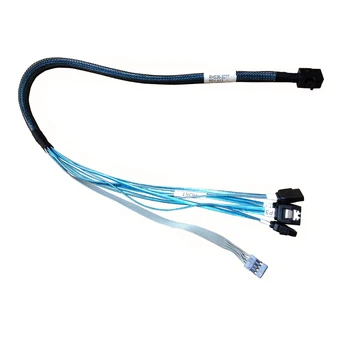 

NEW SFF8643 to 4SATA Fan Out Cable 45CM Internal HD Mini SAS SFF-8643 to 4x SATA Reverse Cable with 4Pin Power Cord for AMPHENOL