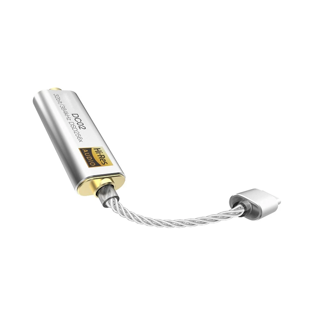  Type-C to 3.5mm 2.5mm Headphone Amplifier Adapter for iBasso DC01 DC02 USB DAC for Android PC ipad 