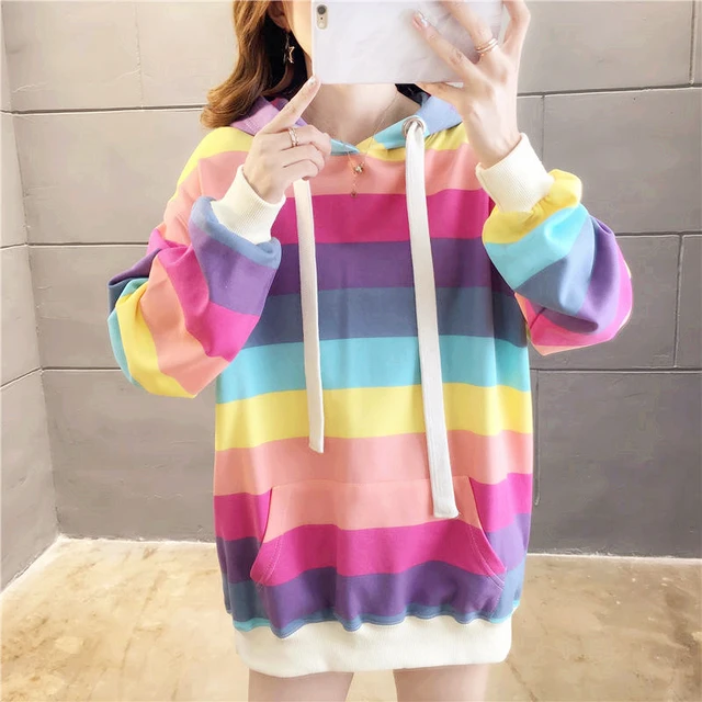 Pastel Hoodie Hood | Pastel Color Sweatshirts | Kawaii Pastel Sweatshirt -  Harajuku - Aliexpress