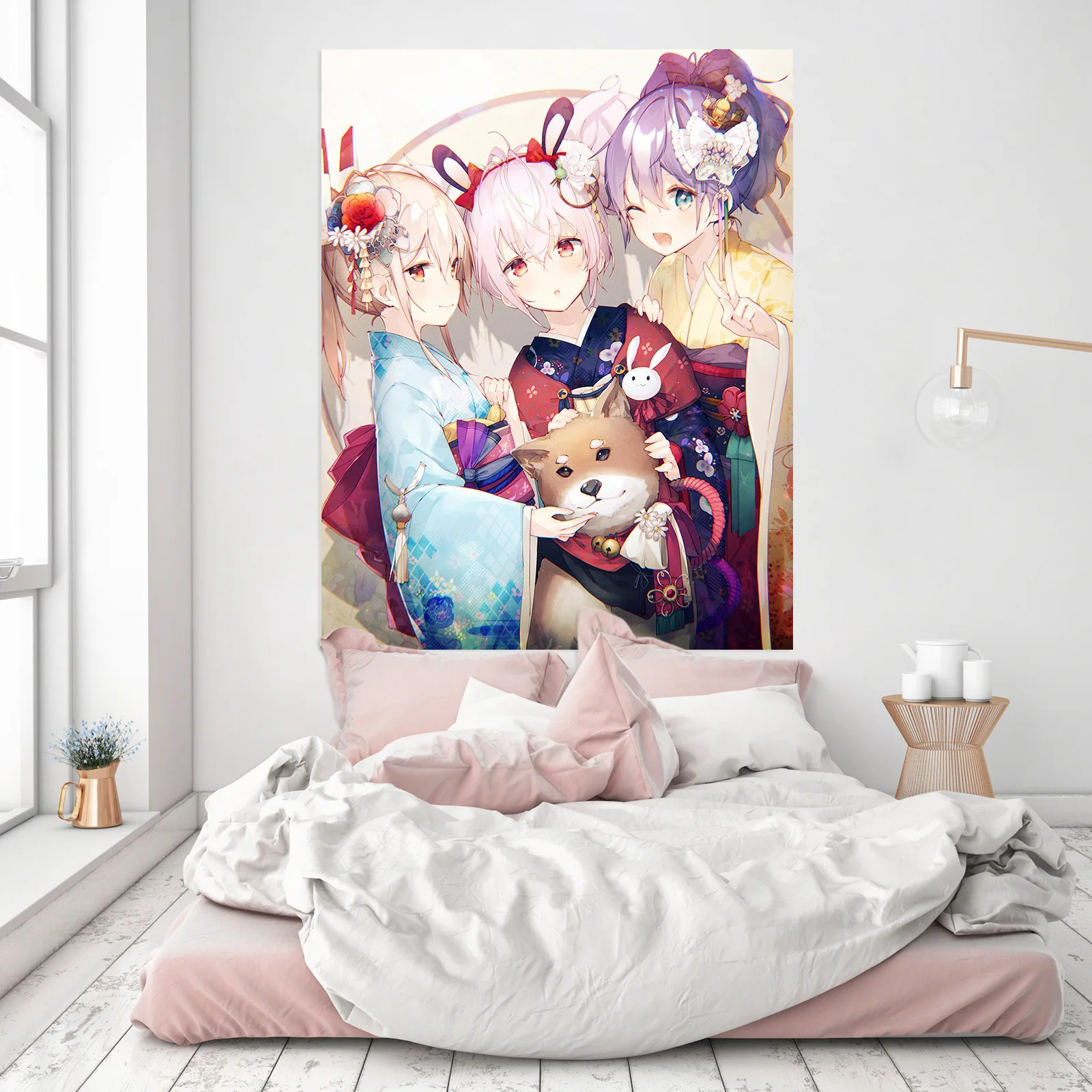 [Self-Adhesive] 3D Cute Anime Girls 542 Japan Wall Stickers Mural Decal Murals AJ WALLPAPER Belly | Обустройство дома