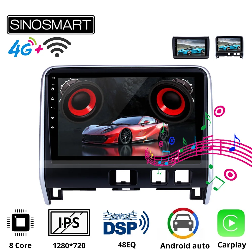 Автомобильный GPS плеер SINOSMART 8 ядер ЦП DSP навигация для Nissan NV350/Serena 2016 2018 сеть