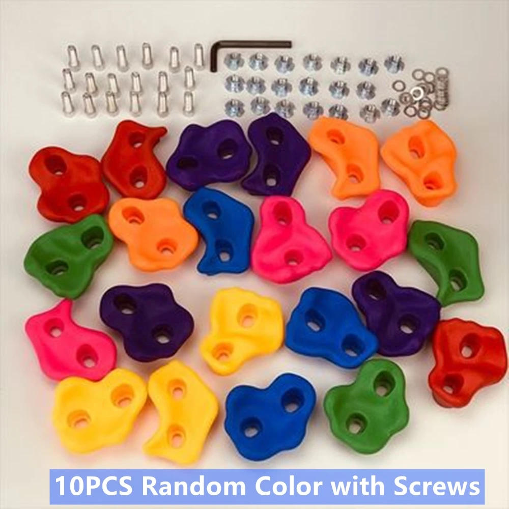 

10 Pcs/Set Children Climbing Rock Children Wall Stones Hand Feet Holds Grip Kits Playground Holds Wall Stone Kids Fitness Toys