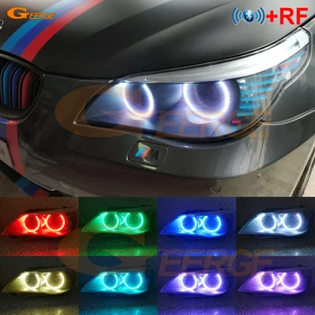 

For BMW E60 E61 LCI 525i 528i 530i 535i 545i 550i M5 Excellent RF remote Bluetooth APP Multi-Color RGB led angel eyes kit