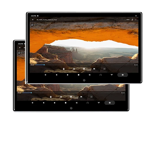 YAZH 12,5 ”ips Android 9,0 Pie Автомобильный подголовник монитор с 1920*1080 HD 4K видео fm-передатчик Bluetooth HDMI вход зеркальная связь - Цвет: 2X no HDMI Wires