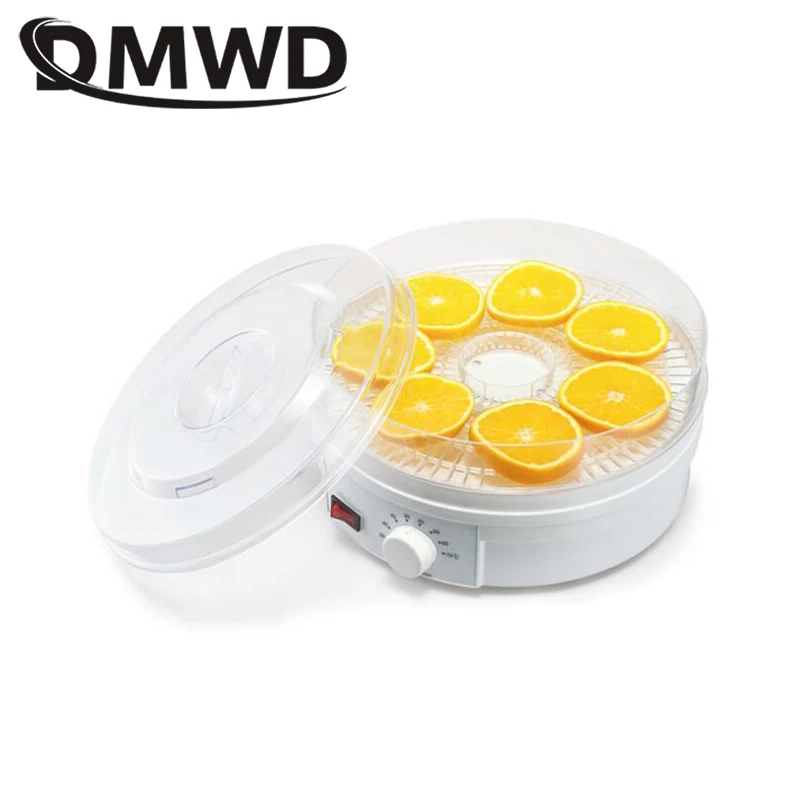 DMWD осушитель для пищевых продуктов, сушеные фрукты, овощи, травы, мясо домашних животных, сушильная машина, пять слоев, сушилка для закусок, воздуха, 5 лотков, 110 В, 220 В, штепсельная вилка европейского и американского стандарта