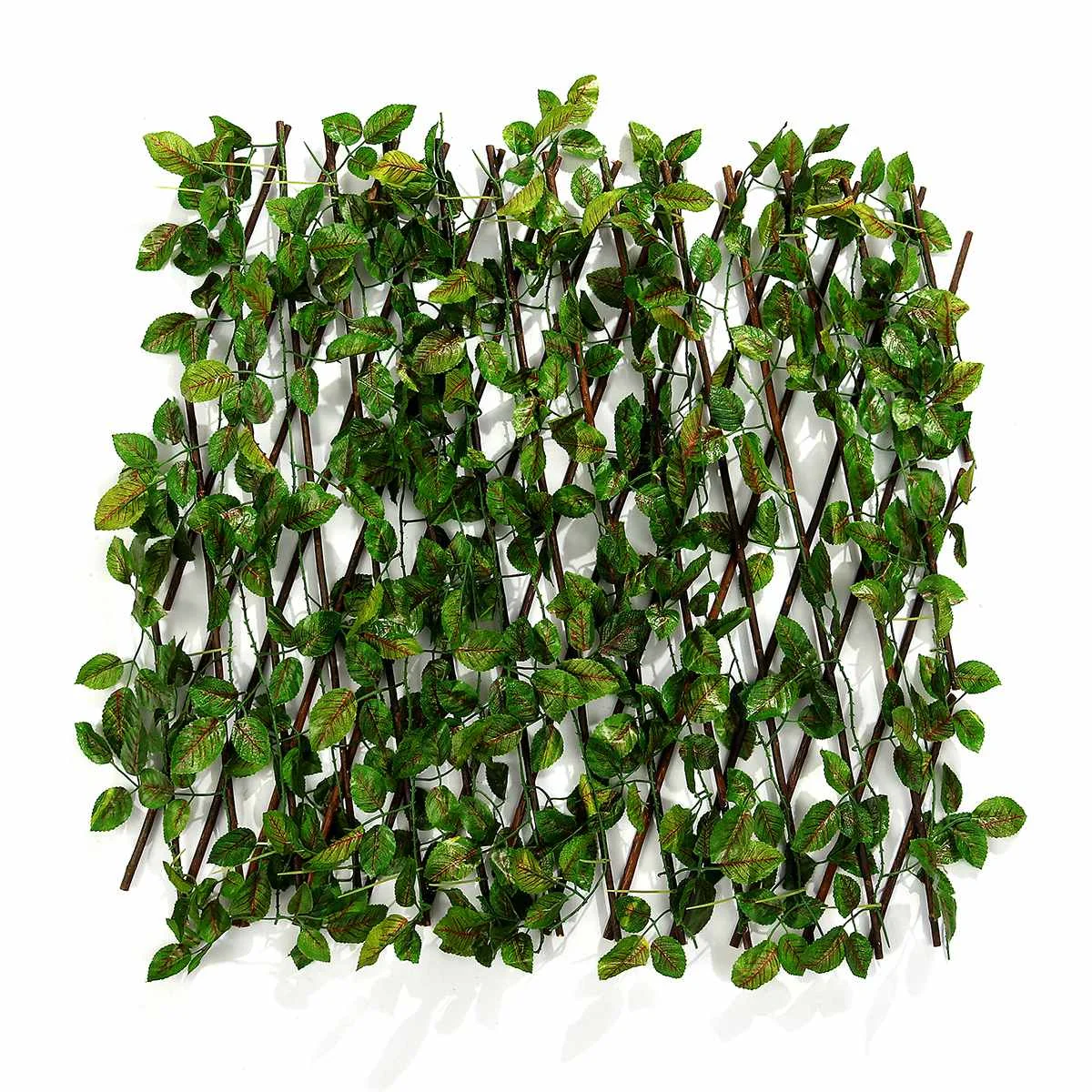 New Extension Type Garden Buildings Fence Artificial Green Leaf Branch Bucolic Mula Net Wooden Home Restaurants Wall Decoration