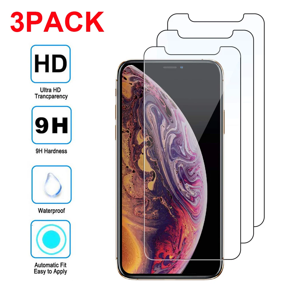 3 шт. в упаковке защита экрана из закаленного стекла для iPhone 11 Pro Max Защитная пленка