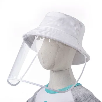 

Child Protective Cap Detachable Face Cover Cap Virus Hat Waterproof Anti-saliva Cover Outdoor Fisherman Hat Sun Protection Cap
