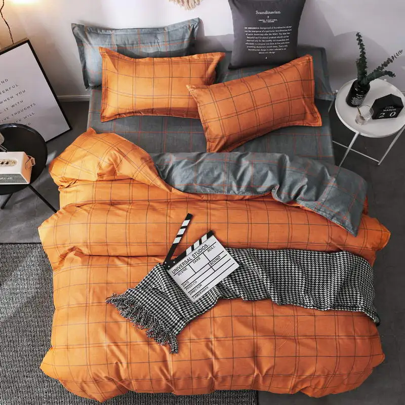 Комплект постельного белья из сверхтонкого волокна, модный качественный комплект постельного белья с розовыми оттенками, простыней, наволочек и пододеяльников для пуховых одеял - Цвет: ZA26