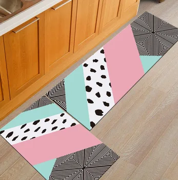 

Modern Style Long Kitchen Mat 3D Geometric Carpet Floor Mat Home Decoration Door Mat Living Room Decor Floor Mat Kitchen Rug