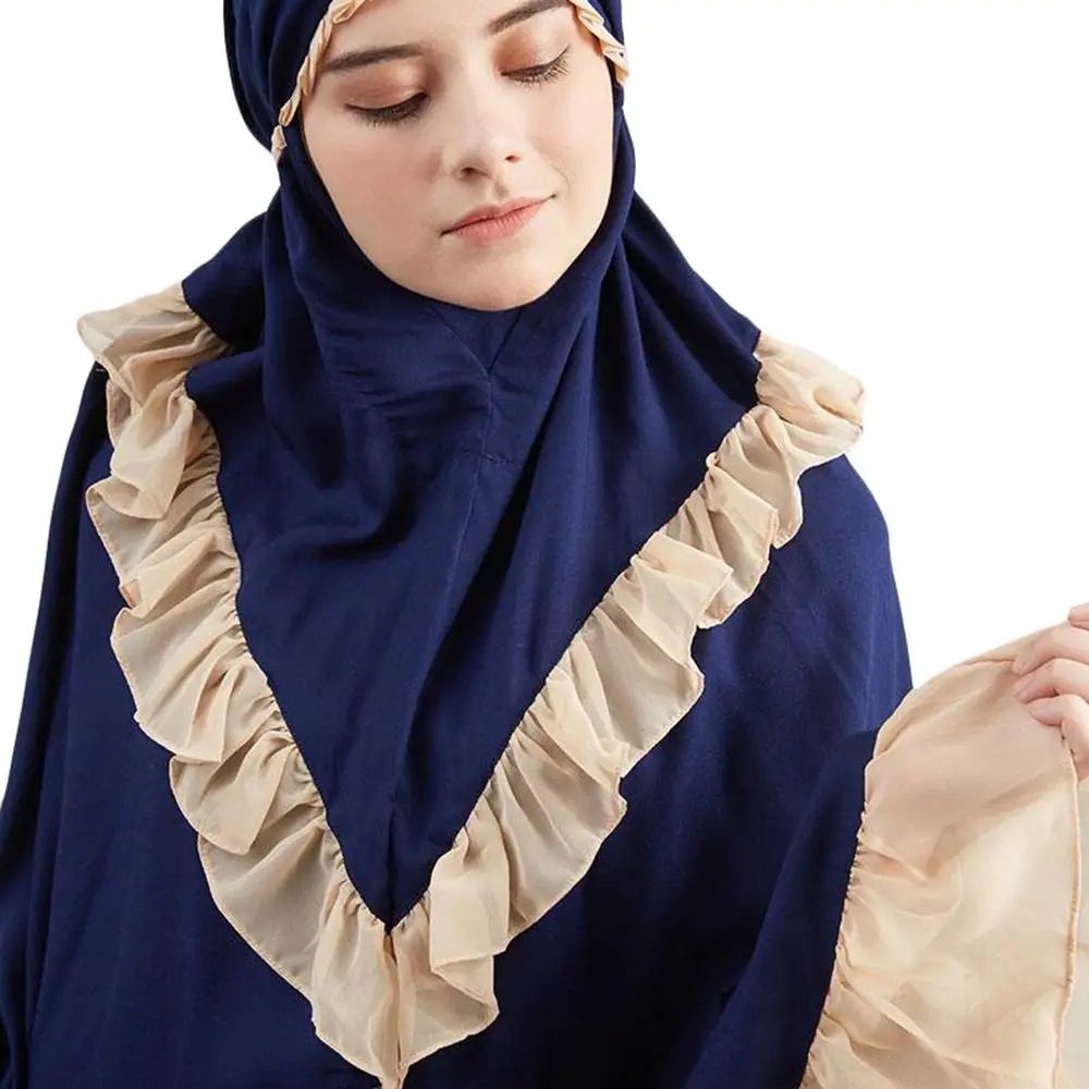 Женский комплект Абая, головной платок длинное платье химар ислам одежда хиджаб юбка мусульманский арабский Средневосточный комплект из 2 предметов молитвенный костюм