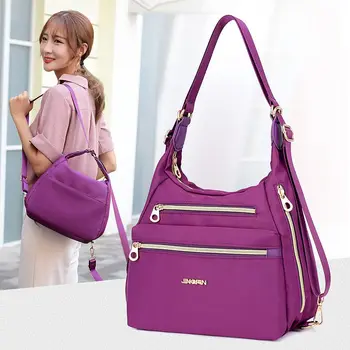 

single shoulder bag Messenger bag drop shipping Multi-function female bag nylon cloth multi-layer waterproof M351