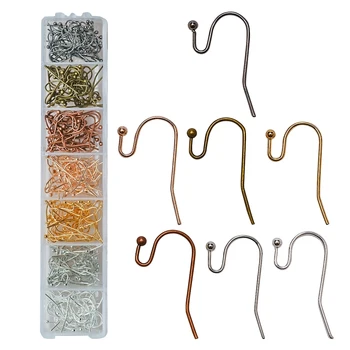 

210Pcs/Set 7Colors 0.7X21mm Earring Hooks Ear Wires Accessories Earrings For Making Jewelry Finding Earring Base DIY Supplie