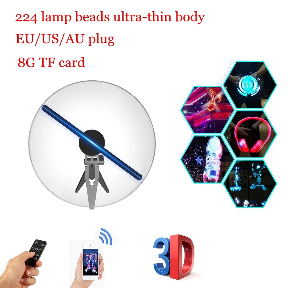 Mini projecteur d'hologramme 3D, ventilateur, Wifi, Led, lampe