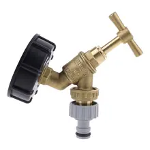 IBC адаптер бака IBC Tote бак дренажный адаптер S60X6 в латунный садовый кран с 1/" шланг фитинг масло Топливо Вода