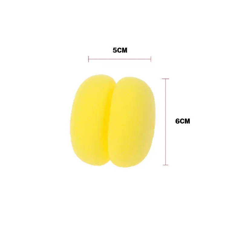 Прямая поставка и DIY 6X мягкий спонж для волос Уход бигуди Ролики шарики желтый портативный дизайн Oct.16