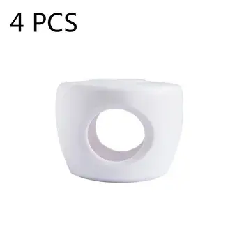 

4pcs Door Handle Protective Cover Plastic Anti-Static Detachable Indoor Round Door Handle Gloves Plastic Anti-Static Detachable