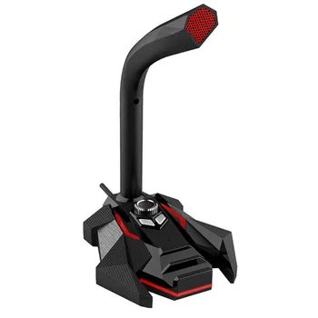 

Desktop Stand Microphone Online Chatting Durable Gaming High Definition Multipurpose Computer Laptop LED Light Effect