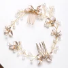 Pearl Leaf Comb Headband Hair Accessories For Women Tiara Headband Wedding Accessories Headband on the head ► Photo 3/6