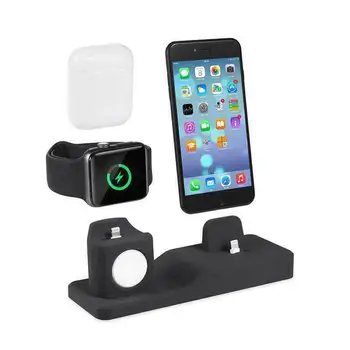 

Newest 3 in 1 Charging Holder for iPhone X XR XS Max 8 7 Charging stand for iWatch series1 2 3 4 Airpods Charger Docking Station