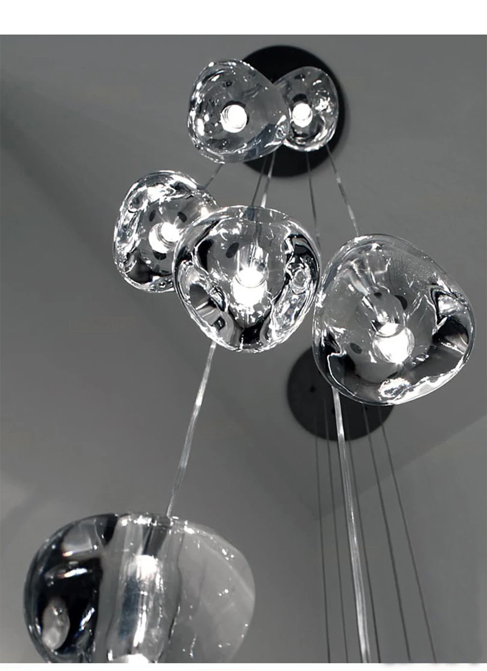 Роскошный Лофт светильник ing подвесной светильник 10 см хрустальные шары лестница современный длинный провод cristal вилла гостиная бар