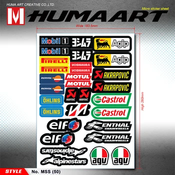 

HUMAART Motocross Sponsor Stickers Waterproof Decals MX Graphics for Sportbike Dirt Bike Motorcycle ATV Quad Boats Luggage Cases