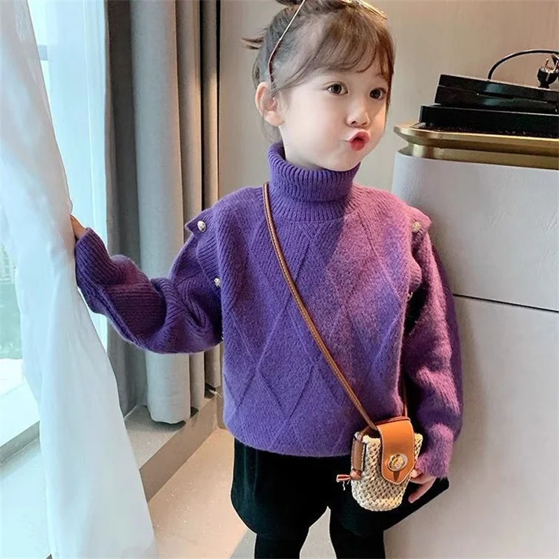

Girls Boys Sweater Kids Coat Outwear 2022 Pearl Plus Velvet Thicken Warm Winter Autumn Knitting Wool Cotton Toddler Kids Baby Ch