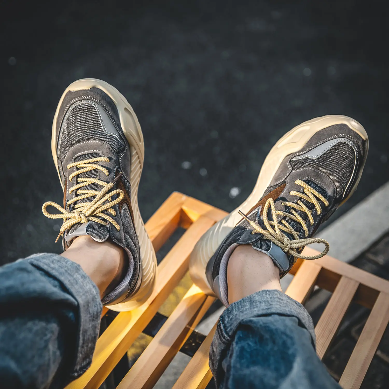 Ins Daddy/Мужская обувь; светоотражающие кроссовки; зимняя обувь; Zapatillas Deportivas Hombre; модная дышащая повседневная обувь; Sapato Masculino