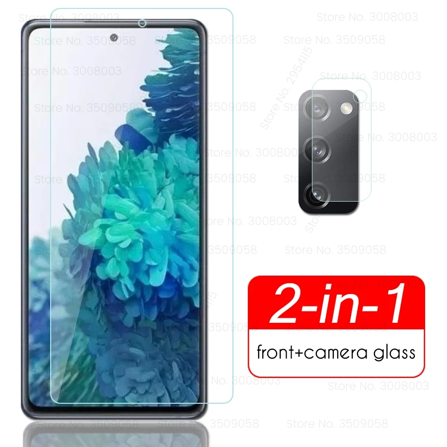 De vidrio templado para Samsung Galaxy S20 FE S20FE a prueba de explosión protectores de pantalla HD claro en Gelaxi S 20 FE A12 lente de la cámara de película