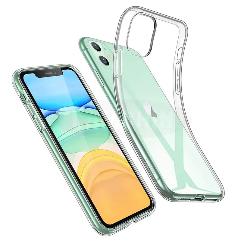 Прозрачный чехол для телефона для iPhone 11, ТПУ, мягкий/жесткий чехол на заднюю панель, поддержка беспроводной зарядки для Apple iPhone X/iPhone 11 pro 11max - Цвет: Soft