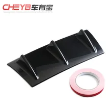 35,5 см3 крыло плавник акулы после спойлера автомобиля Универсальная форсунка из ABS черный Задний бампер шасси дефлектор потока