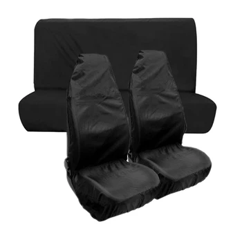 

Black Universal Fit Car Seat Cover Set - Water Rexistant Frobt & Rear Covers