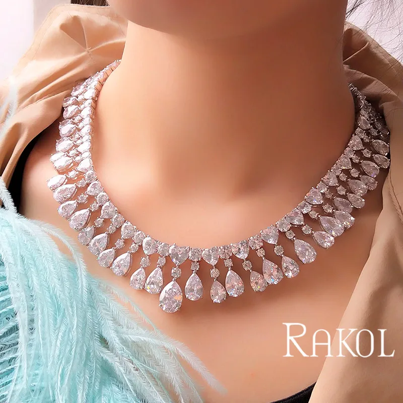 RAKOL 2018 новый свадебный костюм аксессуары в форме сердца кубический циркон