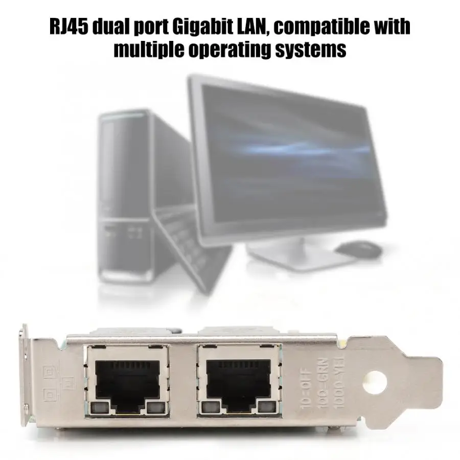 Двухпортовый гигабитный Ethernet контроллер I350-T2 PCI-E X1 сервер для ЦОД