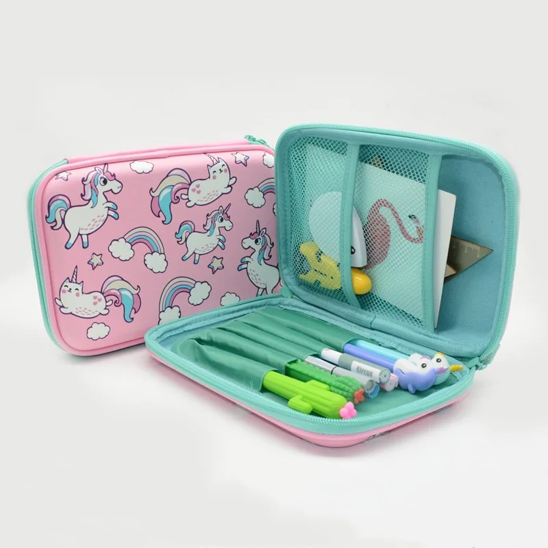 

Factory Currently Available Multi-functional Pencil Case Students Pencil Case Unicorn Cartoon EVA Stationery Box a Generation of