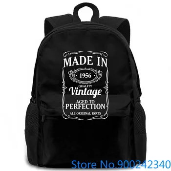 

Printed Made In 1956 Happy Birthday Present Idea Unisex Design Style New women men backpack laptop travel school adult