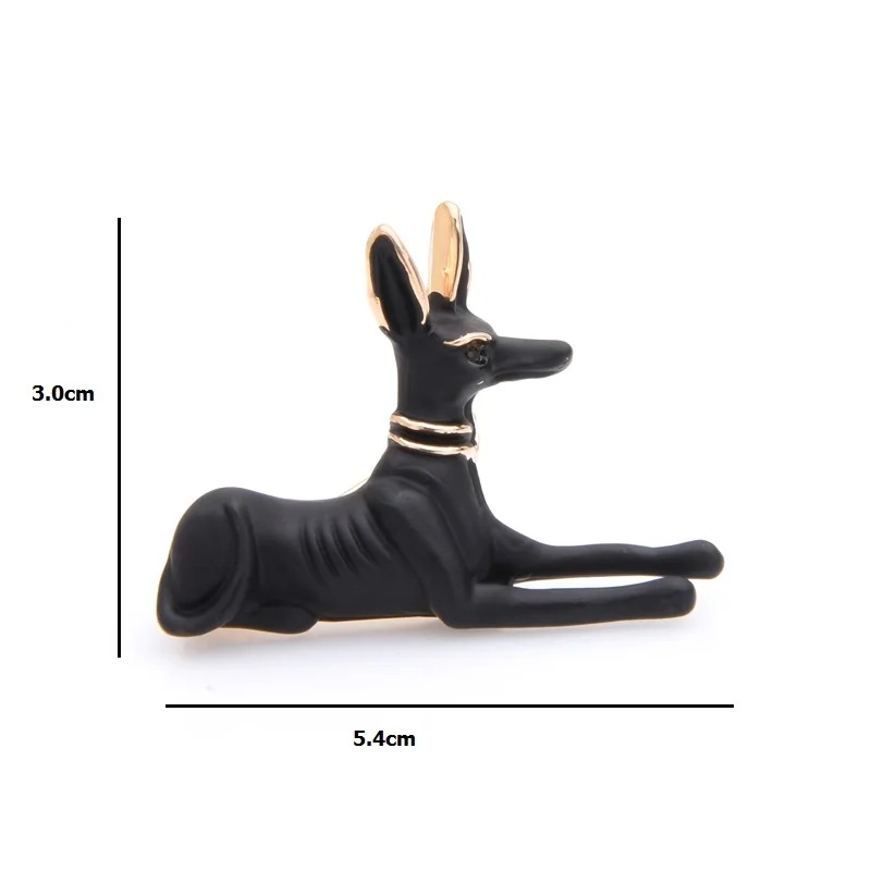 Wuli&baby маленькая черная такса броши в форме собаки для женщин и мужчин милые животные Эмаль египетская Анубиса брошь булавки ювелирные изделия подарки