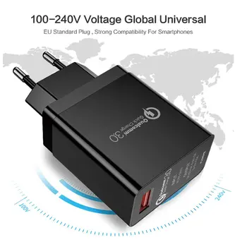 

Smart USB Charger QC3.0 Quick Charger Portable Travel Wall Charger Adapter Universal Charging for Mobile Phone