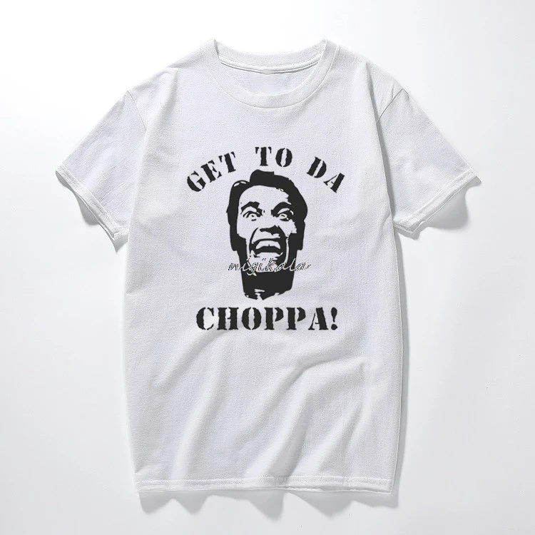 Get To Da Chropa T-Shirt-Ispirata A Predator Film Arnie 80'S Retro Sci Fi Top Nigikala Maglietta A Maniche Corte