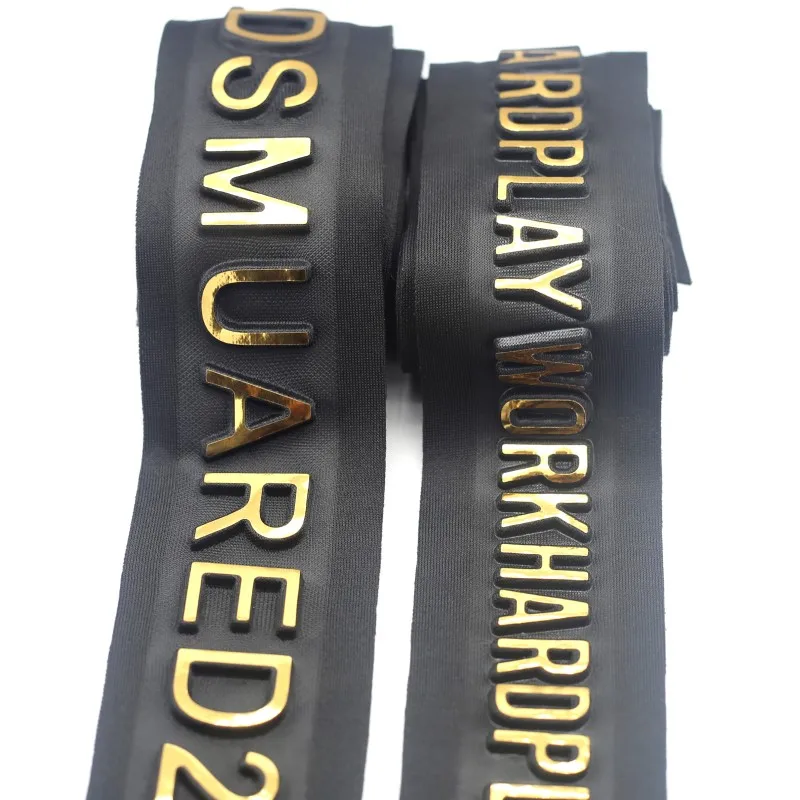 Waist Belt Webbing Ribbon 50mm 3D Solid Concave Convex Belt Gold Silver Ironing Creativity Webbing DIY Handmade Sewing Clothing Headdress Accessories 1M