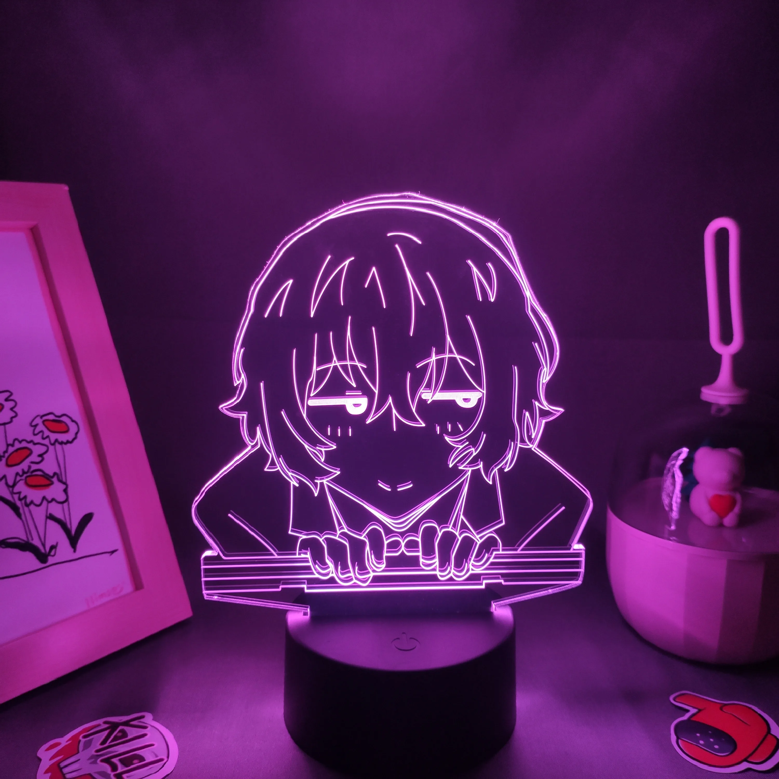 

Dazai Osamu Bungo Stray Dogs Manga Lava Lamp Anime Figures 3D Led RGB Night Lights Gift Bedroom Table Desk Decor Nakahara Chuuya