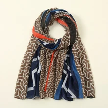 

Soft Linen Cotton Scarf Women Luxury Print Hijabs Shawls Long Scarves Bandana Muslim Fashion Headscarf Turbans Foulard Femme