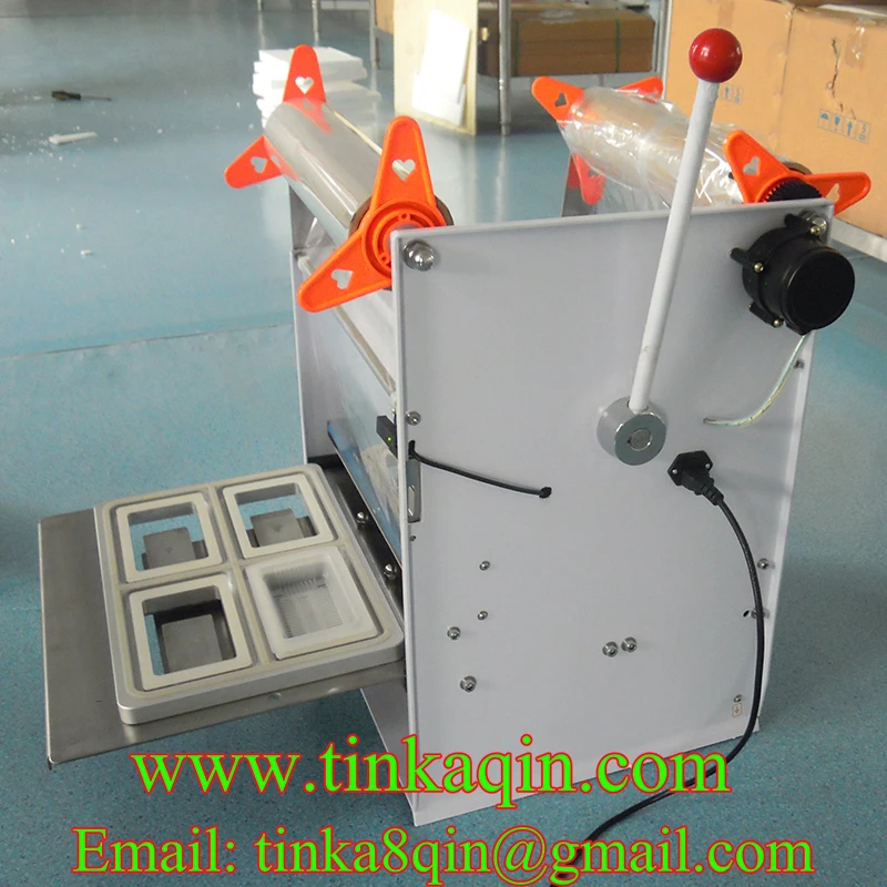 FGJ-F1-4 полуавтоматическая укупорка машина тофу-коробка коробочка для кондитерских изделий уплотнитель соус трейсилер машина для укладки лотков
