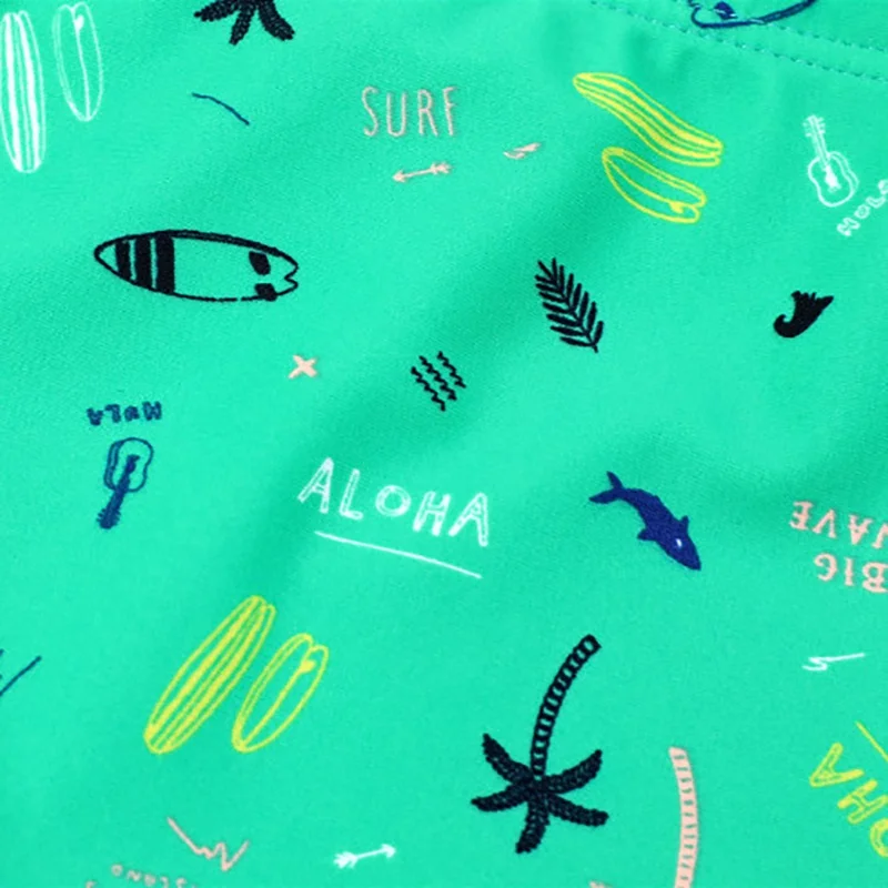 Boy Baby Drawstring Swimming Trunks Printed Short Nylon Shorts Swimwear