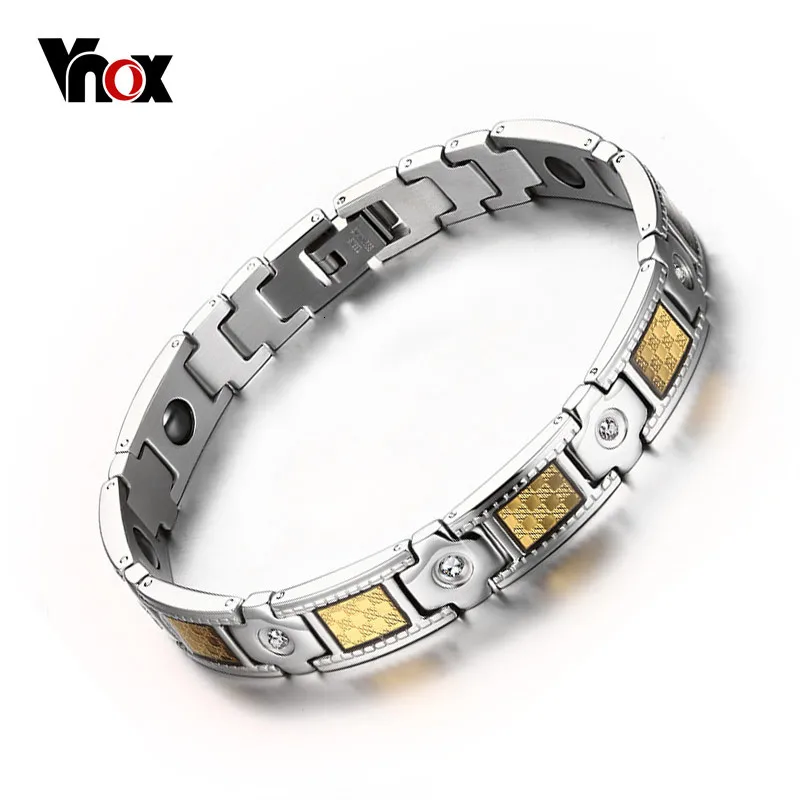 Vnox человек's jewelry браслет гематит Healing Energy Регулируемый Размеры