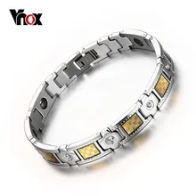 Vnox человек's jewelry браслет гематит Healing Energy Регулируемый Размеры