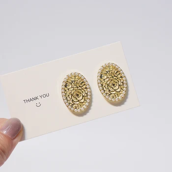 New Earring For Women 14k Real Gold Luxury Crystal Zircon Tassel Feminia Temperament Pearl Stud Eearring Elegant Patry Jewelry